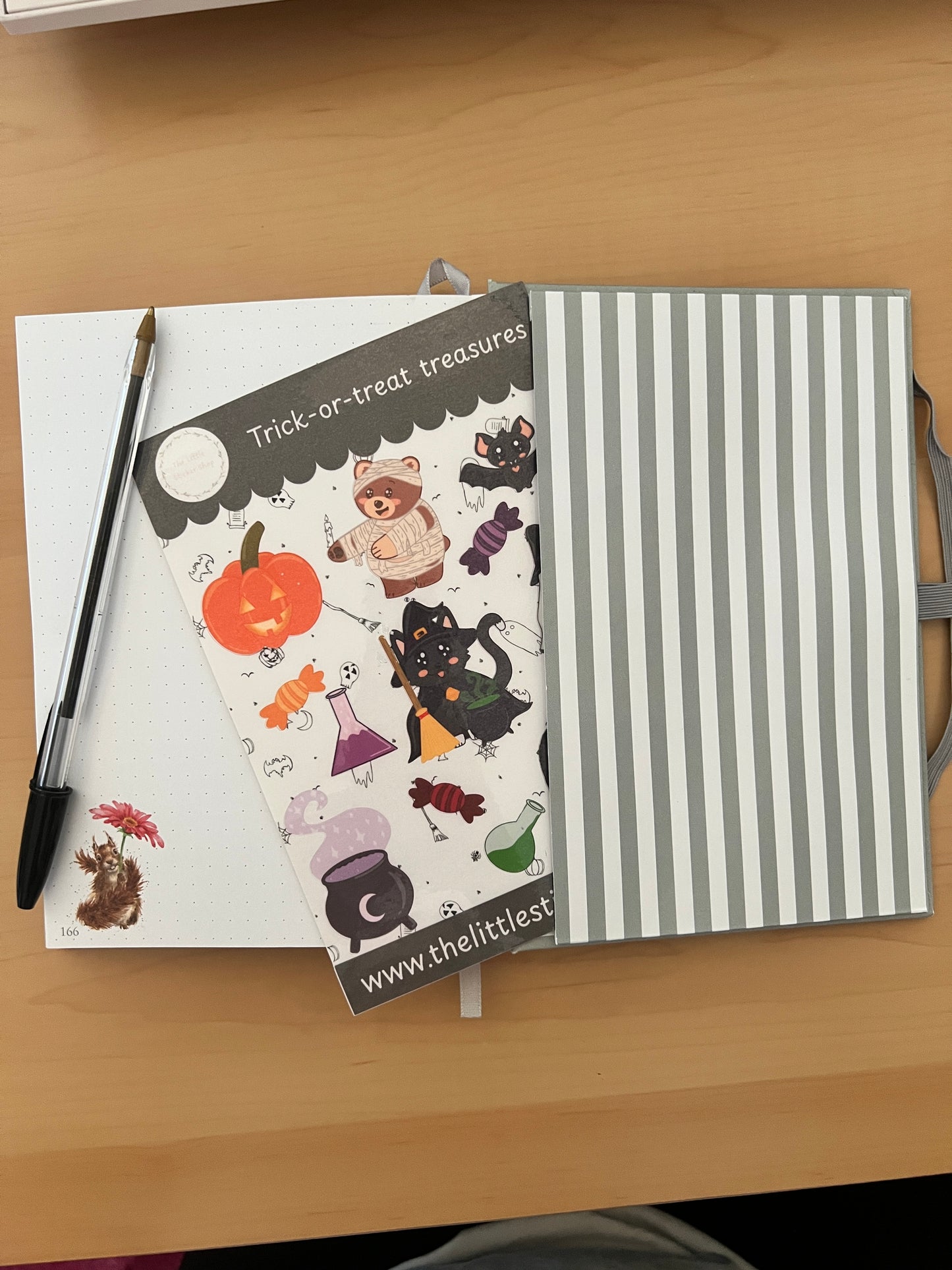 Trick-or-Treat Treasures Sticker Sheet - Cute Halloween Stickers for Journals, Crafts and Planners