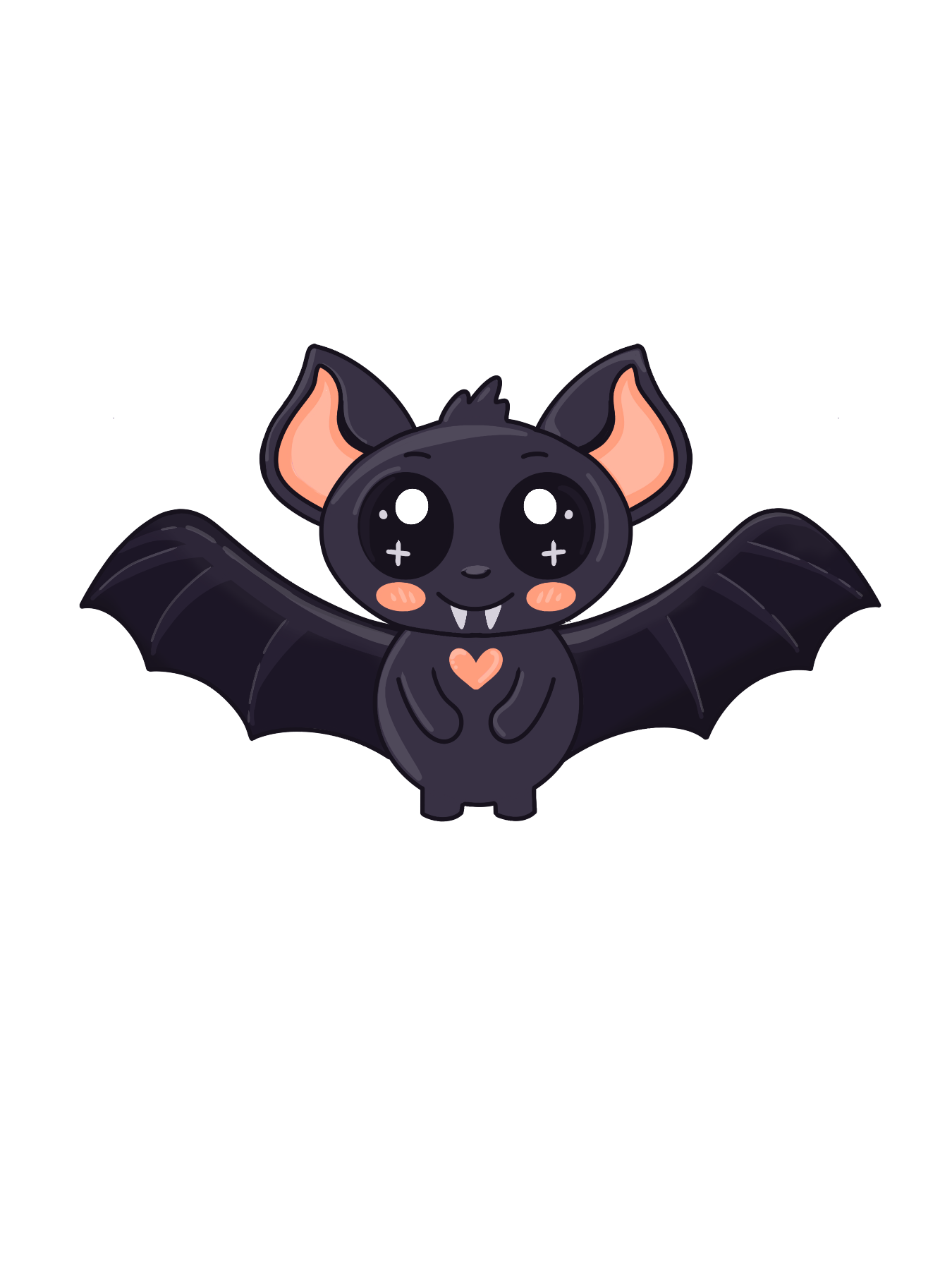 Spooky Cute Halloween Sticker Pack - Set of 4 Die-cut Stickers with Baz the Bat, Spooky the Ghost, Bonnie Bear and a Pumpkin