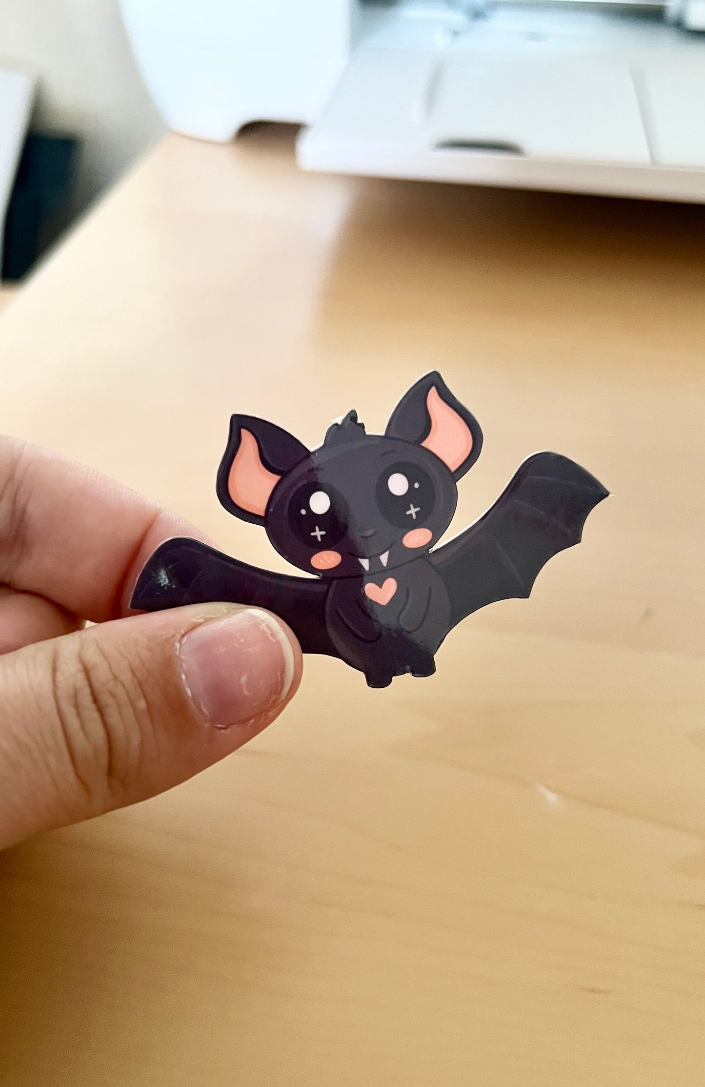 Spooky Cute Halloween Sticker Pack - Set of 4 Die-cut Stickers with Baz the Bat, Spooky the Ghost, Bonnie Bear and a Pumpkin