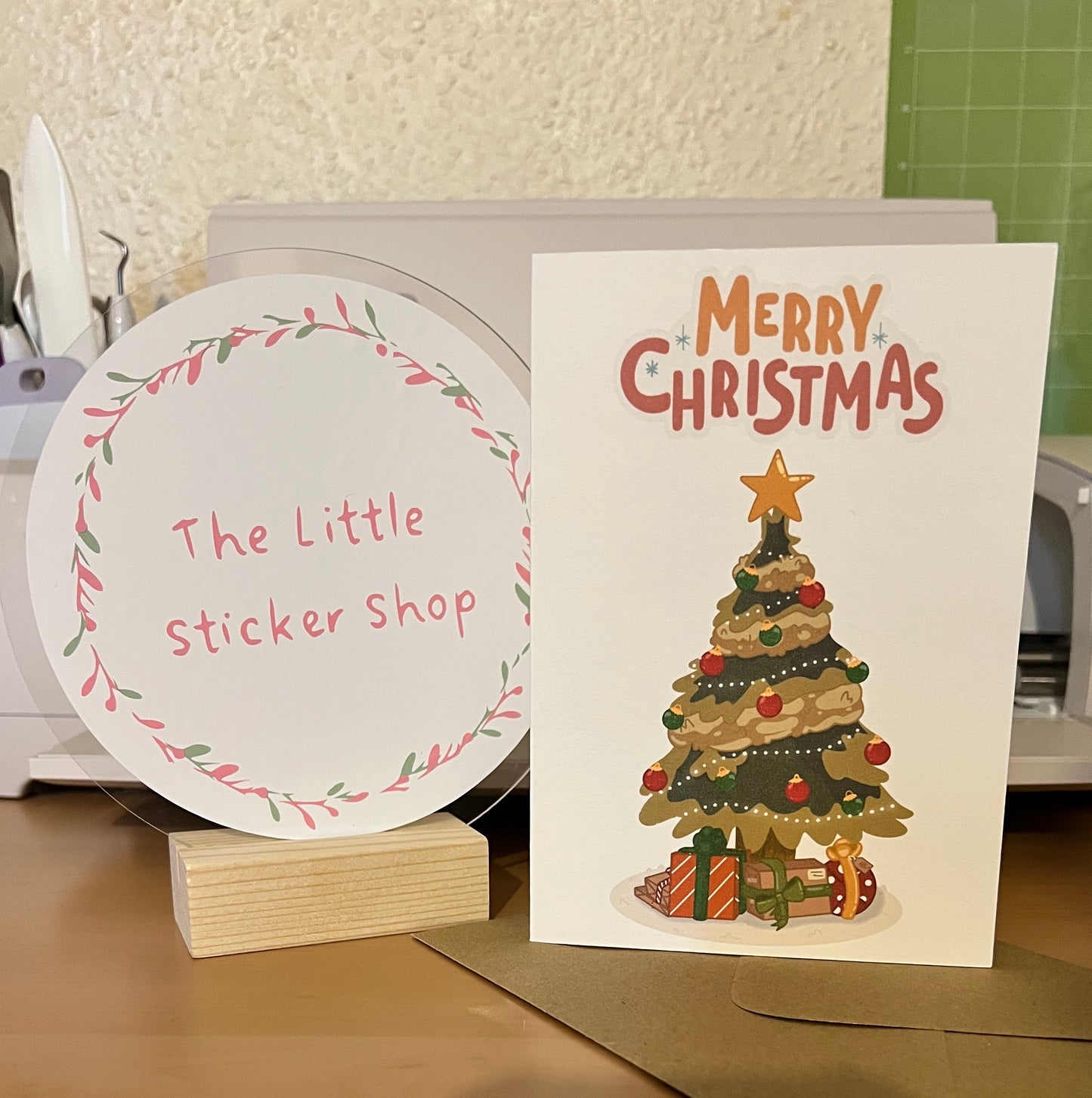 Christmas Tree Card – Cute Festive Tree with Star and Presents