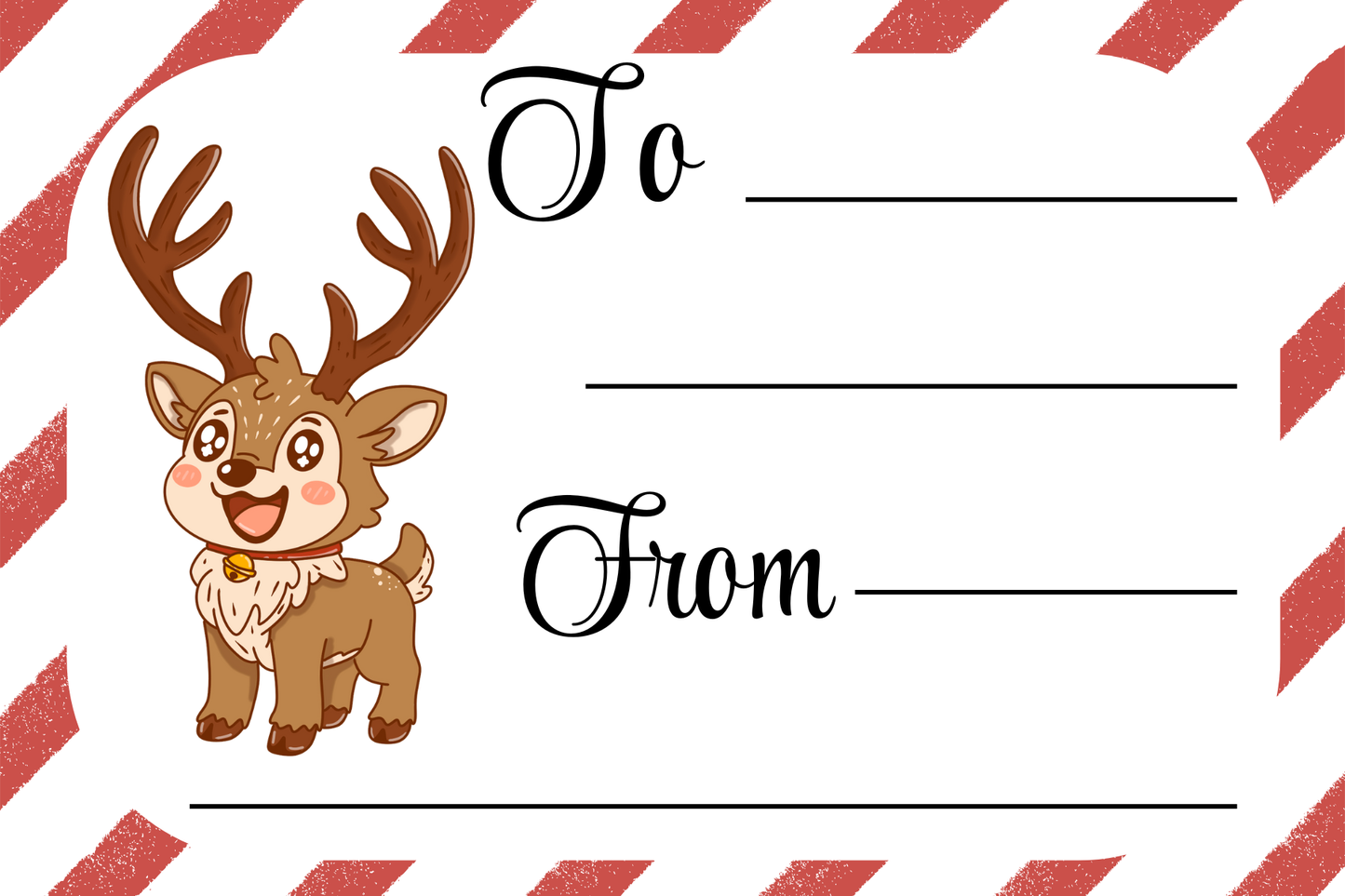 Cute Christmas Gift Tags – Printable To/From Tags Featuring Santa, Elves, Reindeer & Snowman