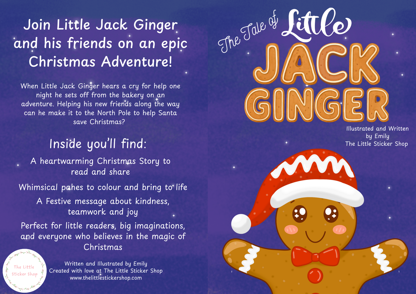 The Tale of Little Jack Ginger – Christmas Colouring Story Book