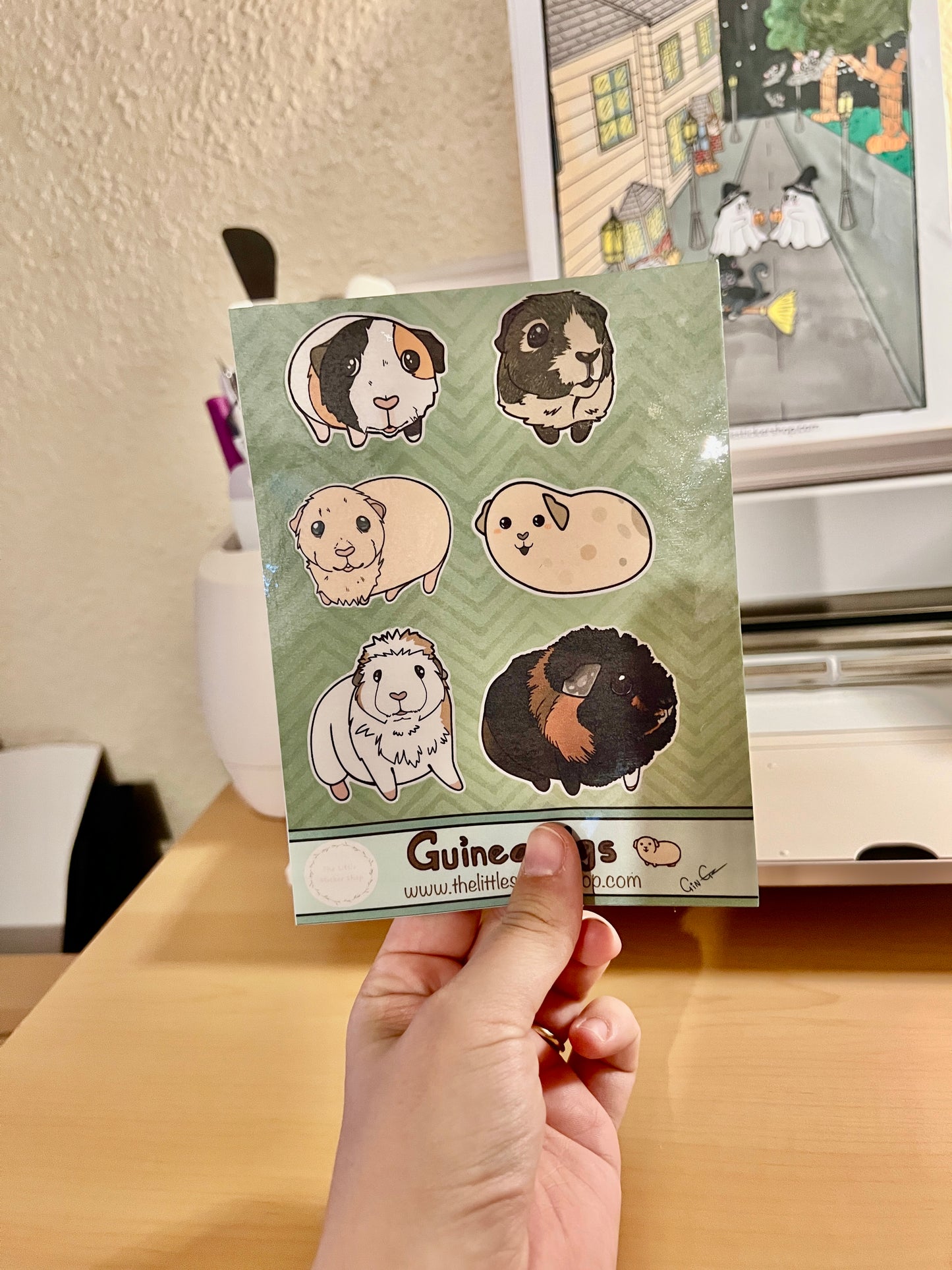 Cute Guinea Pig Sticker Sheet | Adorable Guinea Pig Stickers for Journals, Laptops & Crafts