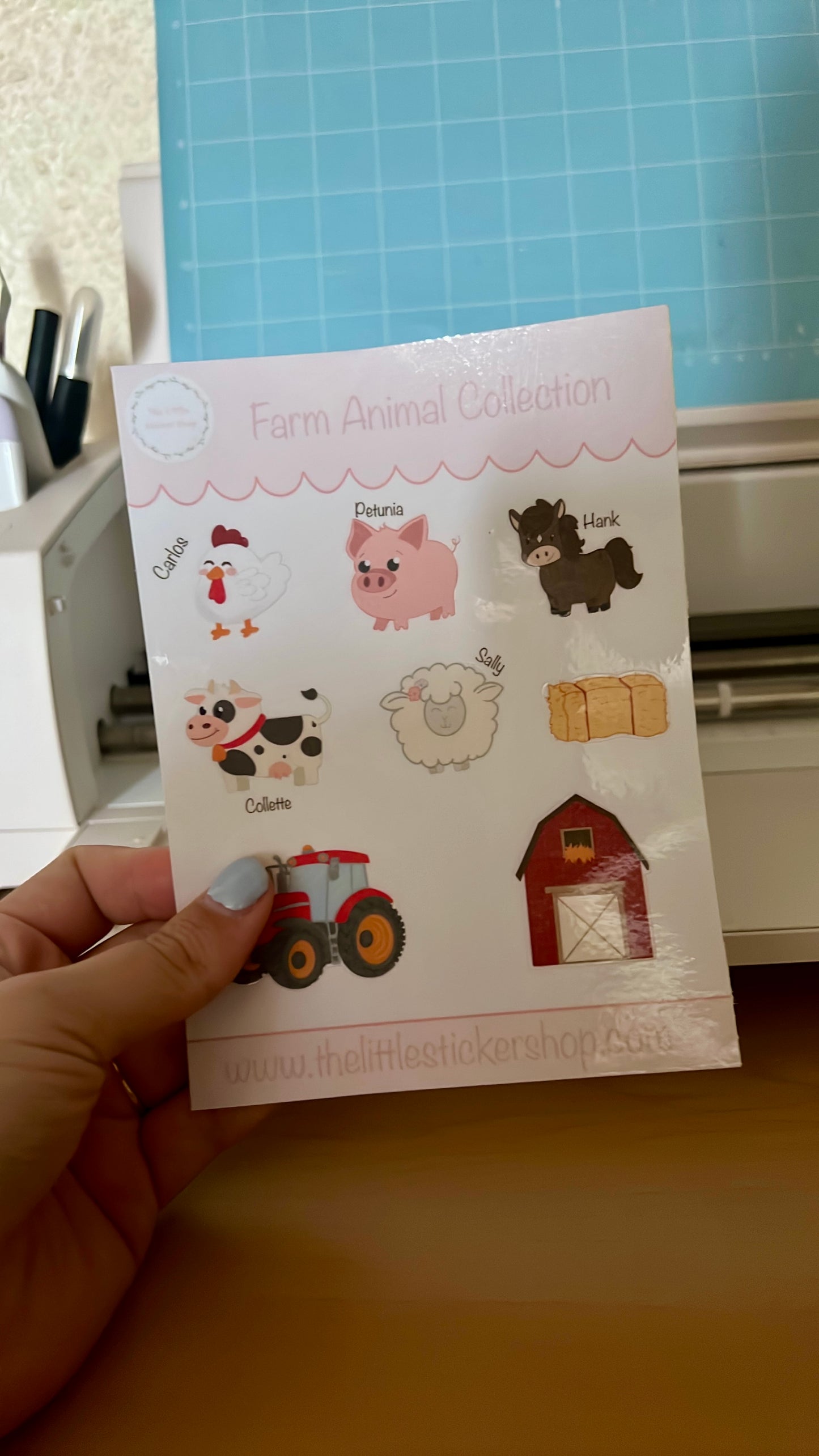 Farm Animals Sticker Sheet - Cute Cow, Pig, Sheep & More