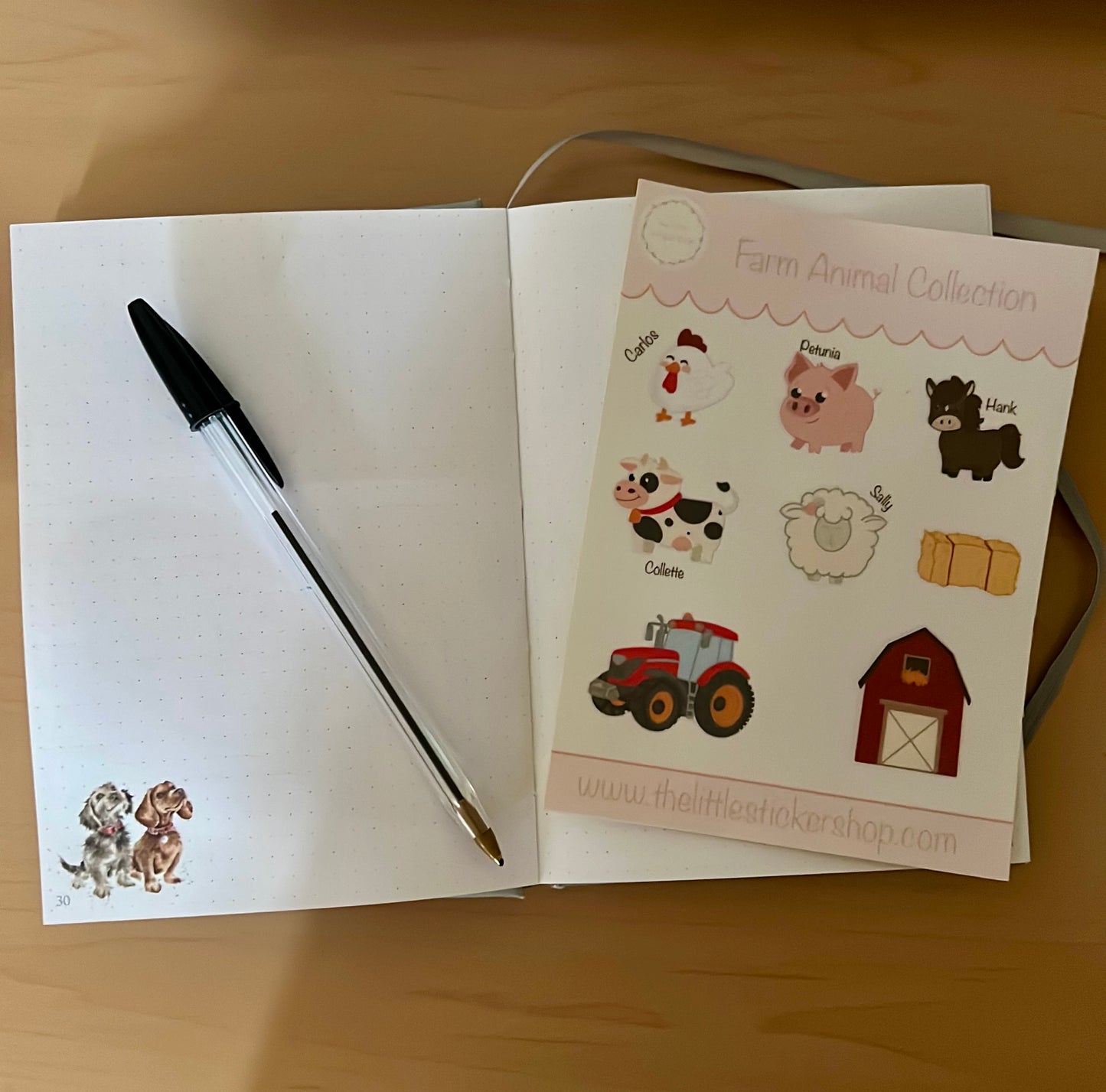 Farm Animals Sticker Sheet - Cute Cow, Pig, Sheep & More