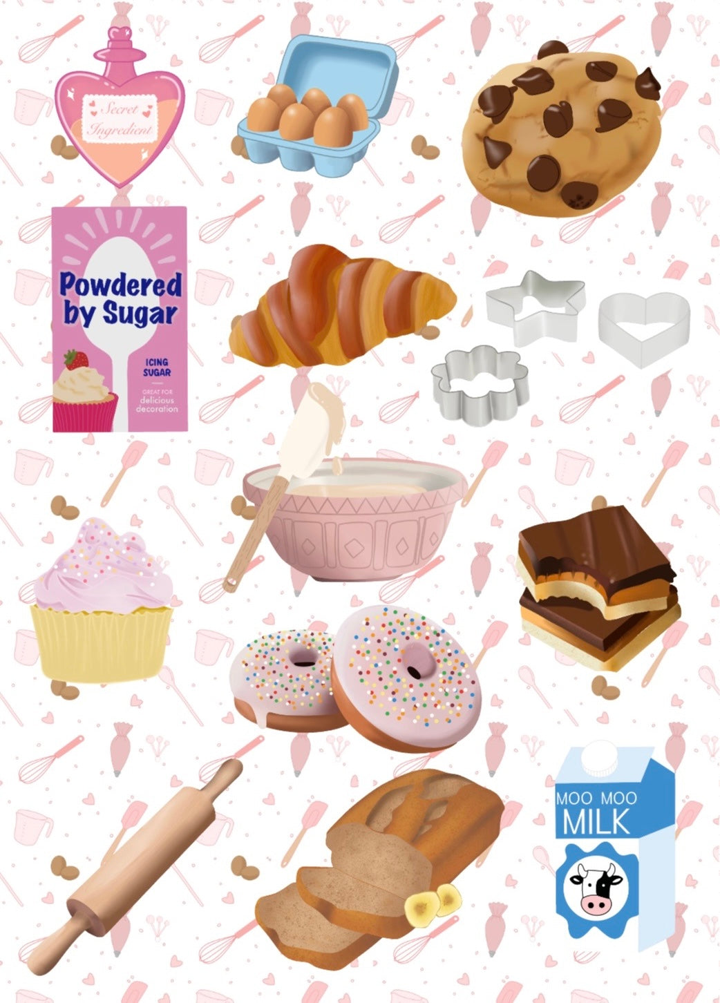 The Baking Collection Sticker Sheet (2-Page set)