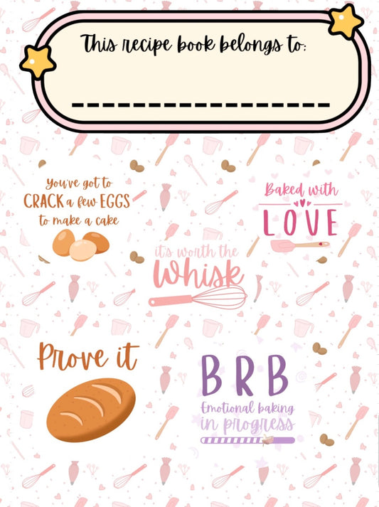 The Baking Collection Sticker Sheet (2-Page set)