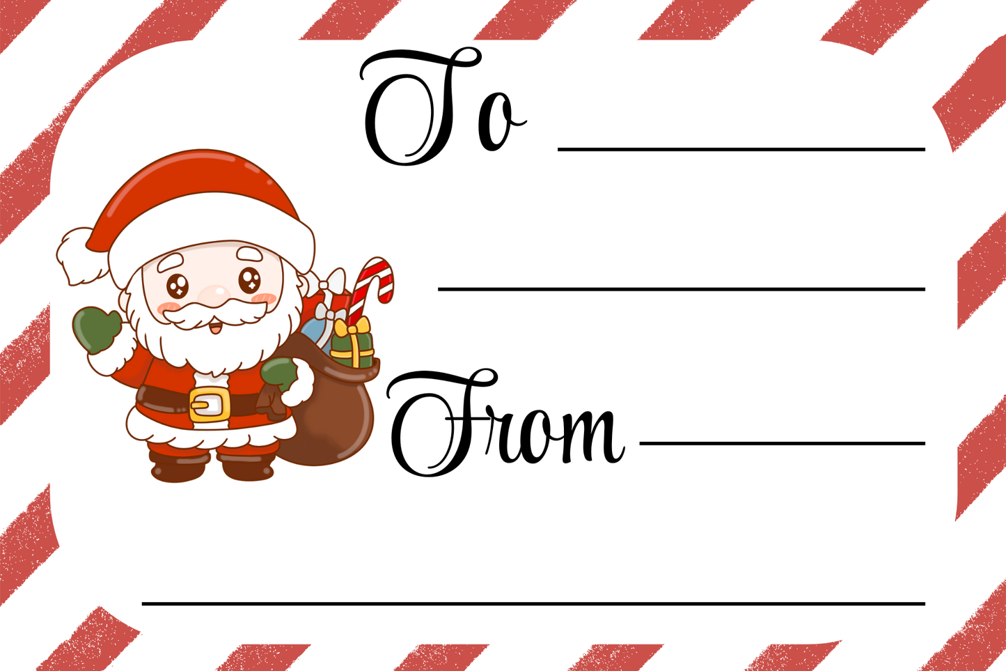 Cute Christmas Gift Tags – Printable To/From Tags Featuring Santa, Elves, Reindeer & Snowman