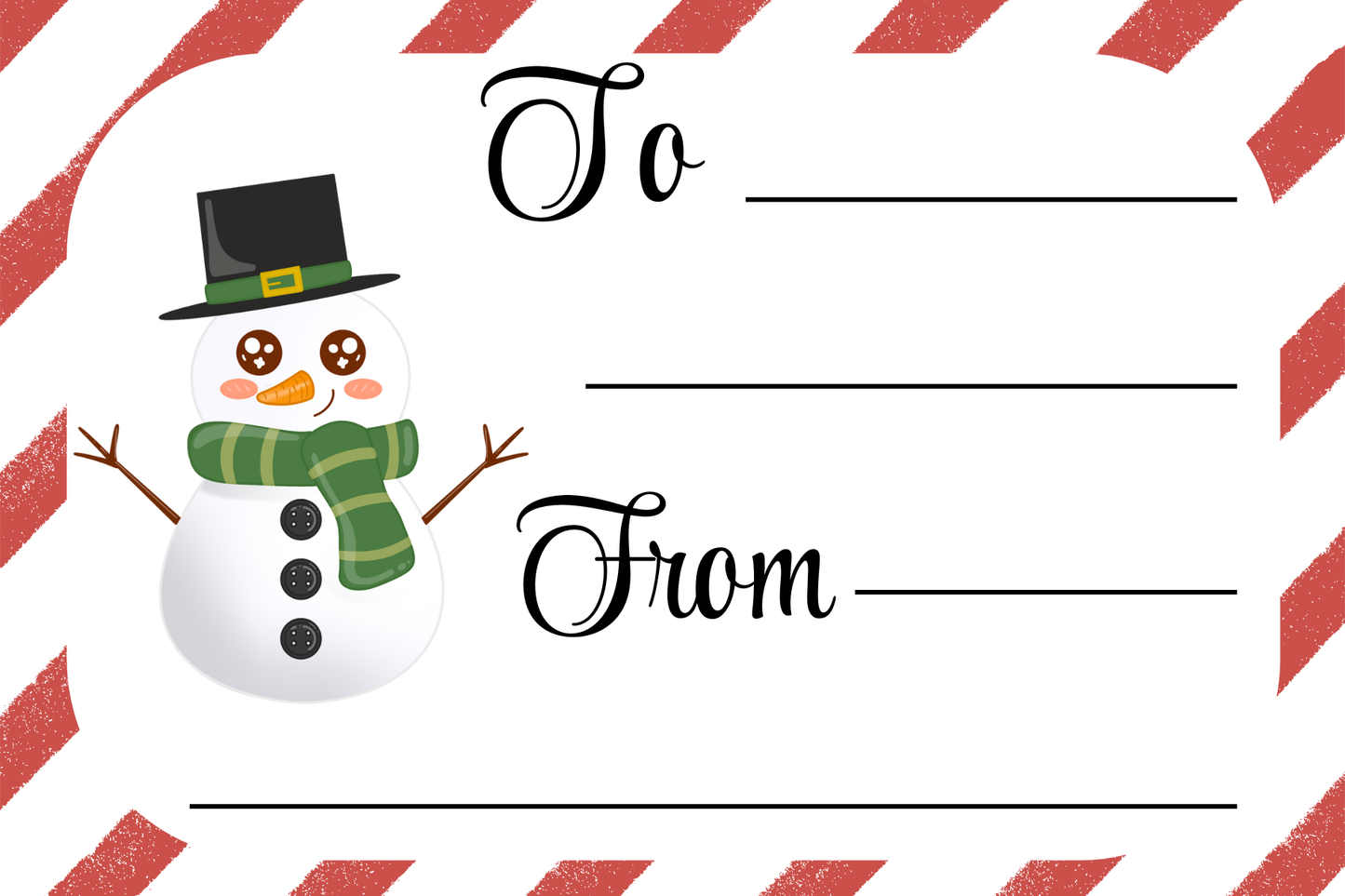 Cute Christmas Gift Tags – Printable To/From Tags Featuring Santa, Elves, Reindeer & Snowman
